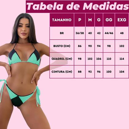 Imagem de Biquíni Cortininha Semi Fio Dental Bojo Feminino Neon Praia Asa Delta Duplo Fixo Top Verão Tendência Lançamento