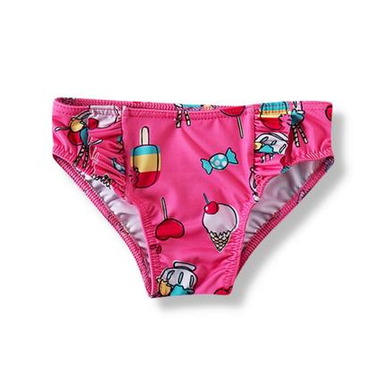 Imagem de BIquíni cropped manga longa rosa docinhos Tip Top UV50+