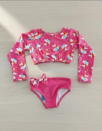 Imagem de Biquíni Cropped Pink Unicórnio Proteção Uv50+ Cód: 455