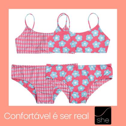 Imagem de Biquini Dupla Face Infantil Alças Ajustáveis She Estampado