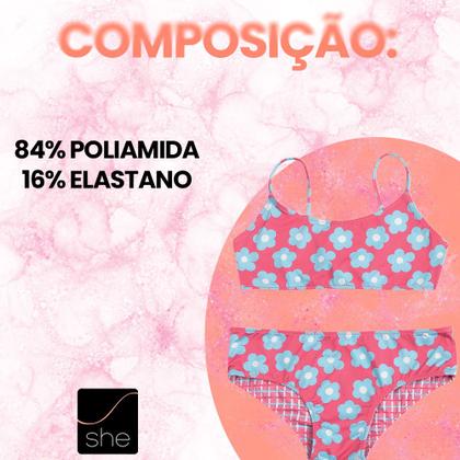 Imagem de Biquini Dupla Face Infantil Alças Ajustáveis She Estampado