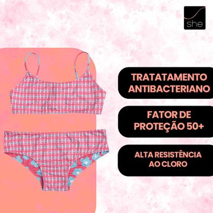 Imagem de Biquini Dupla Face Infantil Alças Ajustáveis She Estampado