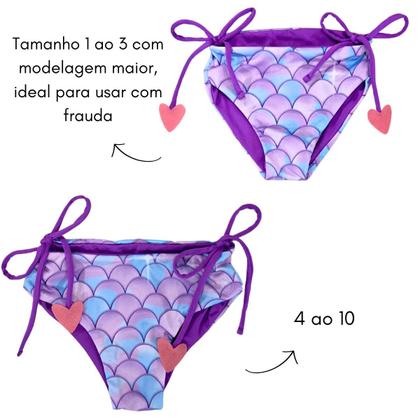 Imagem de Biquíni Dupla Face Infantil Menina Praia Piscina Lacinho