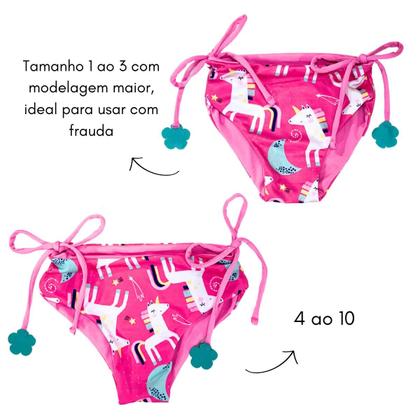 Imagem de Biquíni Dupla Face Infantil Menina Praia Piscina Lacinho