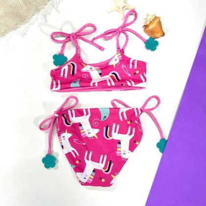 Imagem de Biquíni Dupla Face Infantil Menina Praia Piscina Lacinho