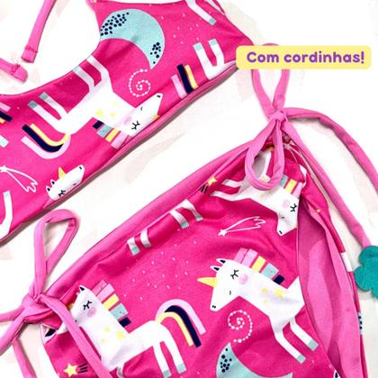 Imagem de Biquíni Dupla Face Infantil Menina Praia Piscina Lacinho