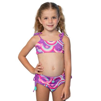 Imagem de Biquíni Dupla Face Infantil Menina Praia Piscina Lacinho