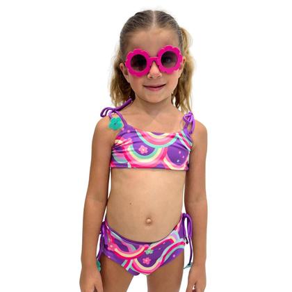Imagem de Biquíni Dupla Face Infantil Menina Praia Piscina Lacinho