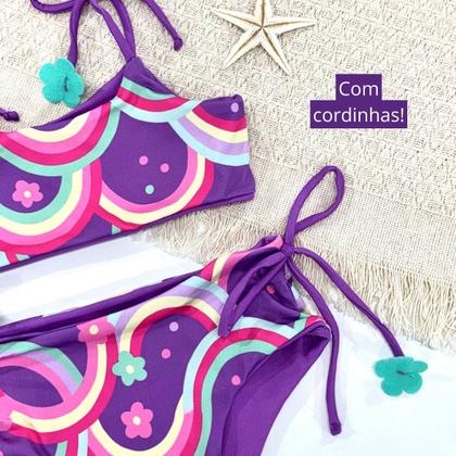 Imagem de Biquíni Dupla Face Infantil Menina Praia Piscina Lacinho