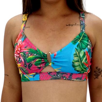 Imagem de Biquini Estampado  Bojo Calcinha Com Cós Empina Bumbum