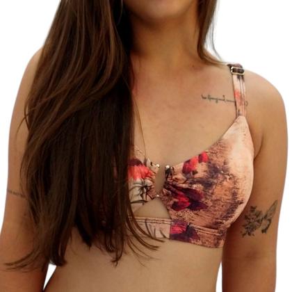 Imagem de Biquini Estampado  Bojo Calcinha Com Cós Empina Bumbum