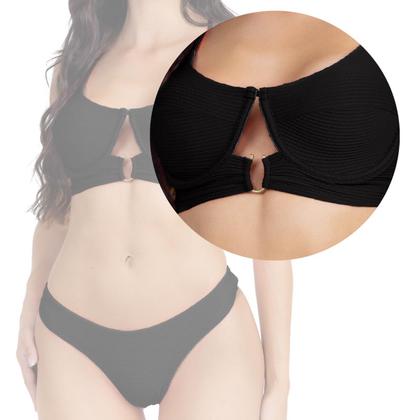 Imagem de Biquini Feminino 3D Com Aro Detalhe em U Amarração Cruzada