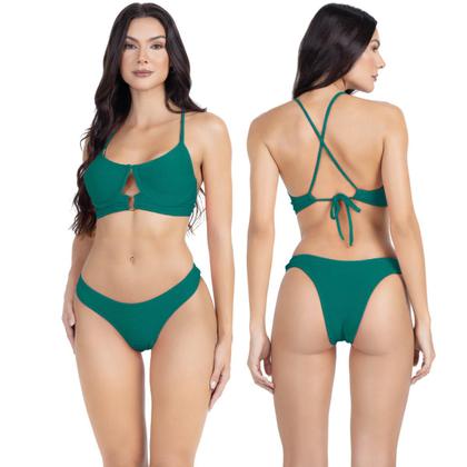 Imagem de Biquini Feminino 3D Com Aro Detalhe em U Amarração Cruzada