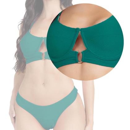 Imagem de Biquini Feminino 3D Com Aro Detalhe em U Amarração Cruzada