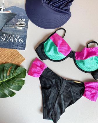 Imagem de Biquíni Feminino Aro Sem Bojo Calcinha BomBom Fio Duplo Plus Size