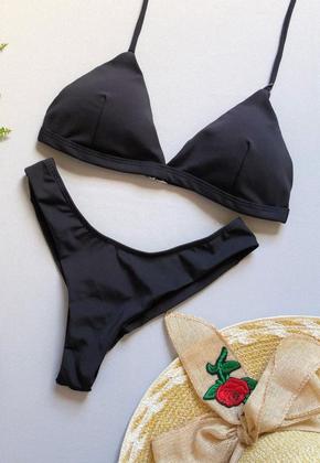 Imagem de Biquíni Feminino Aviador Com Bojo Calcinha Asa Delta e Fio Duplo