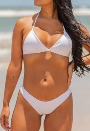 Imagem de Biquíni Feminino Aviador Com Bojo e Calcinha Asa Delta Fio Duplo