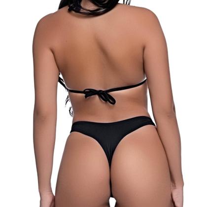 Imagem de Biquíni Feminino Com Bojo Fixo Calcinha Asa Delta Alça Corda