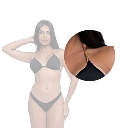 Imagem de Biquíni Feminino Com Bojo Fixo Calcinha Asa Delta Alça Corda