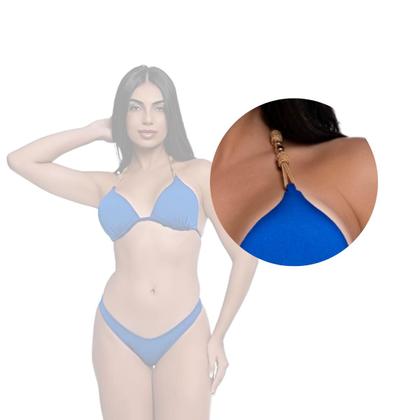 Imagem de Biquíni Feminino Com Bojo Fixo Calcinha Asa Delta Alça Corda