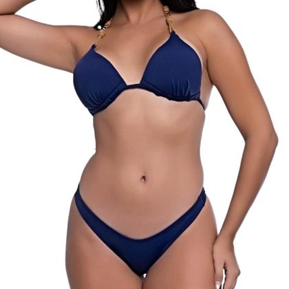 Imagem de Biquíni Feminino Com Bojo Fixo Calcinha Asa Delta Alça Corda