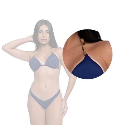 Imagem de Biquíni Feminino Com Bojo Fixo Calcinha Asa Delta Alça Corda