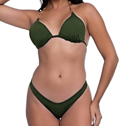 Imagem de Biquíni Feminino Com Bojo Fixo Calcinha Asa Delta Alça Corda