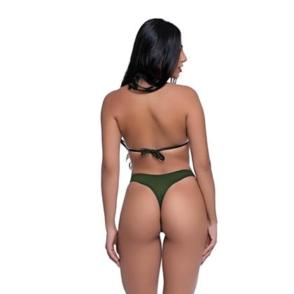 Imagem de Biquíni Feminino Com Bojo Fixo Calcinha Asa Delta Alça Corda