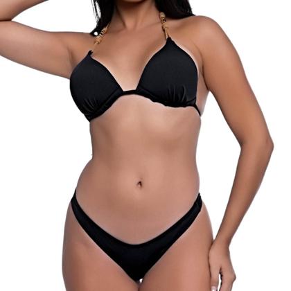 Imagem de Biquíni Feminino Com Bojo Fixo Calcinha Asa Delta Alça Corda