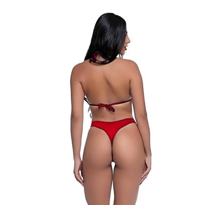 Imagem de Biquíni Feminino Com Bojo Fixo Calcinha Asa Delta Alça Corda