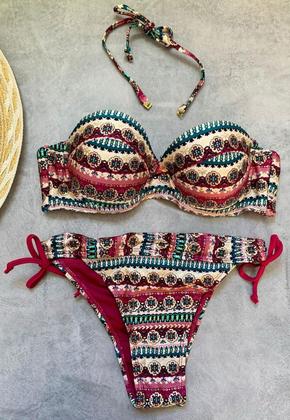 Biquíni Feminino Meia Taça com Alça Removível Calcinha Ajustável - Penelópe Joy Imagem de Biquíni Feminino Meia Taça com Alça Removível Calcinha Ajustável
