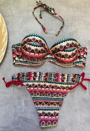 Biquíni Feminino Meia Taça com Alça Removível Calcinha Ajustável - Penelópe Joy Imagem de Biquíni Feminino Meia Taça com Alça Removível Calcinha Ajustável
