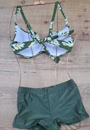 Imagem de Biquíni Feminino Plus Size Com Bojo Alça Regulável e Calcinha Shortinho