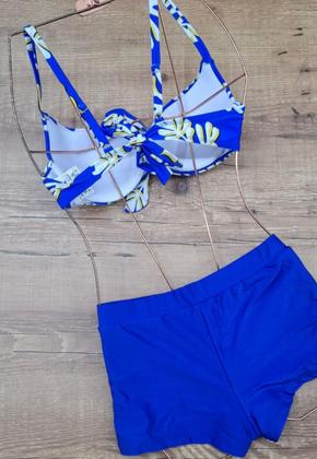 Imagem de Biquíni Feminino Plus Size Com Bojo Alça Regulável e Calcinha Shortinho