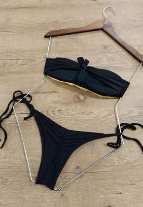 Imagem de Biquíni Feminino Top Faixa Tropical com Bojo e Calcinha Empina Bumbum