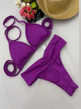 Imagem de Biquíni Fúcsia Adulto Lipo Tecido Suplex Forro Bojo