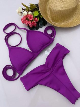 Imagem de Biquíni Fúcsia Adulto Lipo Tecido Suplex Forro Bojo