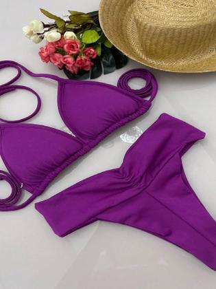 Imagem de Biquíni Fúcsia Adulto Lipo Tecido Suplex Forro Bojo