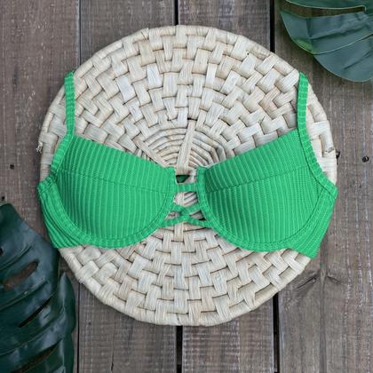 Imagem de Biquíni Hot Pants Faixa Meia Taça Retrô Mônaco Verde Hortelã