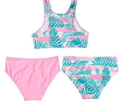 Imagem de Biquini Infantil 3 Peças Com Filtro Solar Uv50 Tip Top Conjunto de Praia Top e 2 Calcinha Bk72