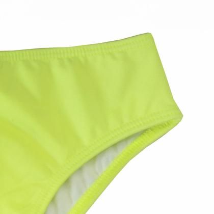 Imagem de Biquíni Infantil Calcinha Avulsa Proteção UV Amarelo Neon Costão