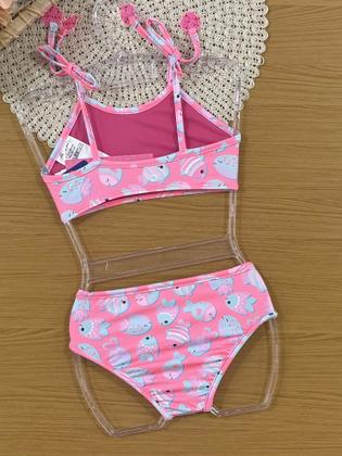 Imagem de Biquíni Infantil Cinti Verão Rosa Peixinhos