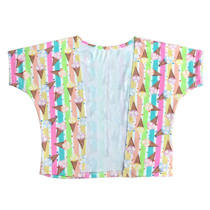 Imagem de Biquini Infantil Cintura Alta Saída De Praia Kimono Blogueirinha Varias Estampas