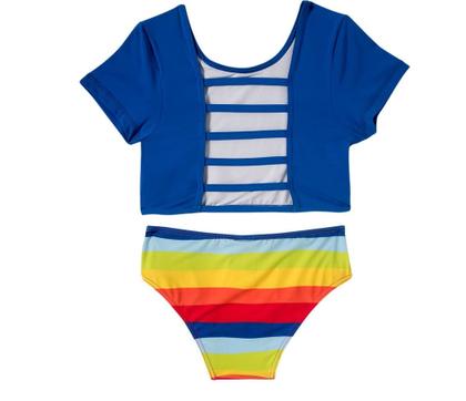 Imagem de Biquini Infantil com Fps Uv50+ Proteção Solar Tip Top Top e Calcinha Menina Praia Natação  Bk57