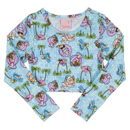 Imagem de Biquíni Infantil Cropped Piscina Azul Quimby