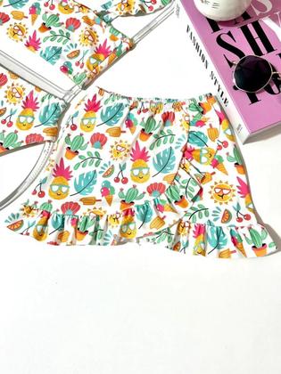 Imagem de Biquini infantil de menina 3 peças modinha verão lançamento blogueirinha mini diva fashion