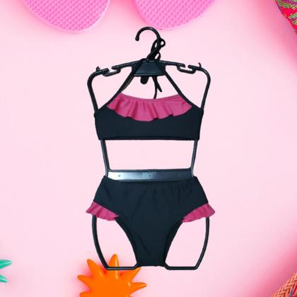 Imagem de Biquini infantil e juvenil moda praia com babadinhos