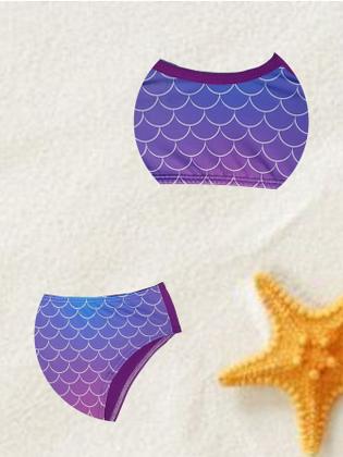 Imagem de Biquíni Infantil Escama de Sereia