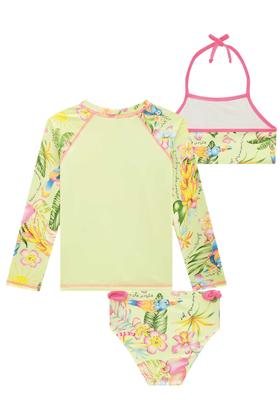 Imagem de Biquini Infantil Infanti Com Camiseta Malha Dry UV Papilloo