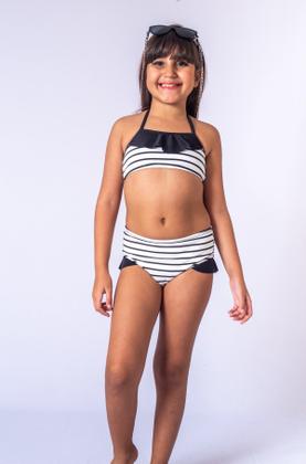 Imagem de Biquini infantil /juvenil listrado com babado by maju